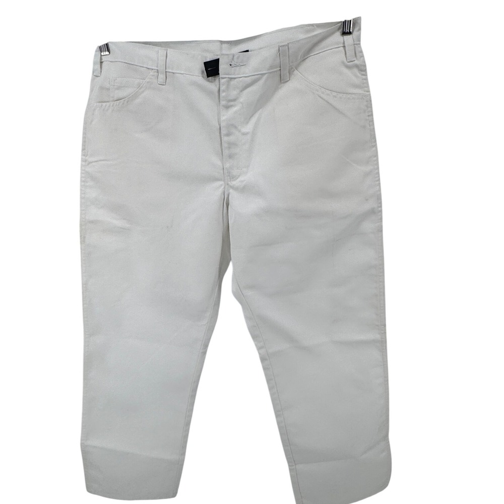 Dickies Men's 36x30 White Carpenter Paint Pants Workwear Grunge Cotton Blend
